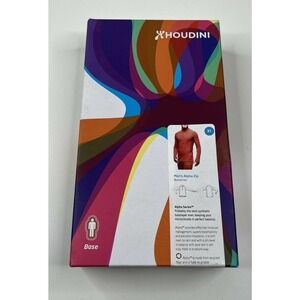 NWT Houdini Base Layer Athletic Top XL Men's Red Pullover Zip Up Long Sleeve